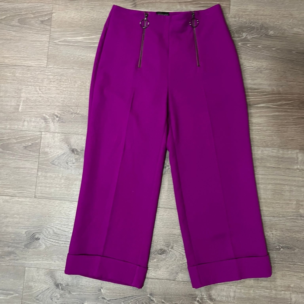 Topshop Magenta Wide Leg Pants